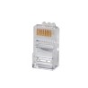 Plug Rj45 Cat5e Para Cable Utp Calibre 22 A 26 Awg Chapado En Oro De 50 Micras