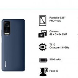 Telefono Celular Hisense V60 6.95 pulgadas FHDMD DUAL SIM Android  T610 Octacore 4G 4GB128GB  Camara 48522MP Selfie 5MP Fingerpr