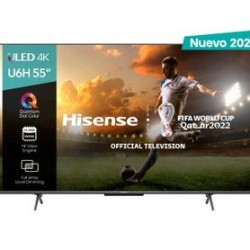 Televisor Hisense 55U6H 55 pulgadas ULED 4K UHD 3840 x 2160 Pixeles QUANTUM SMART GOOGLE TL1