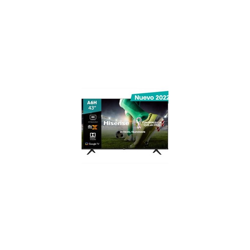 Televisor Hisense 43A6H 43 pulgadas LED 4K UHD  3840 x 2160 Pixeles SMART GOOGLE SBNB600