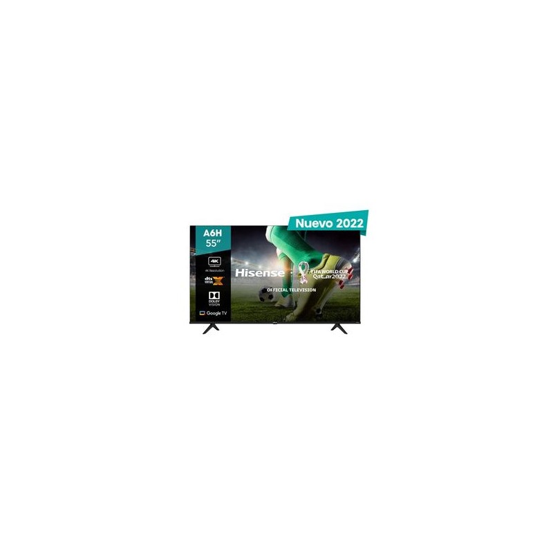 Televisor Hisense 55A6H 55 pulgadas LED 4K UHD 3840 x 2160 Pixeles SMART GOOGLE SBNB600