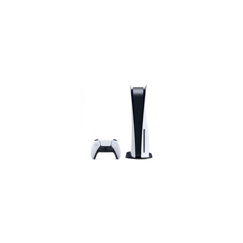 Consola Play Station 5 estandar. UPC 711719548898. Almacenamiento interno Disco duro SSD propietario de 825 GB. TL1