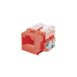 Módulo Jack Keystone Cat6 Con Terminación 110 (punchdown) Para Faceplate  Color Rojo