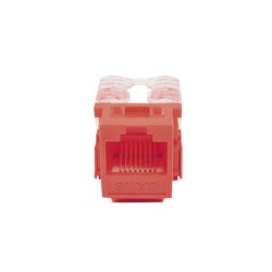 Módulo Jack Keystone Cat6 Con Terminación 110 (punchdown) Para Faceplate  Color Rojo