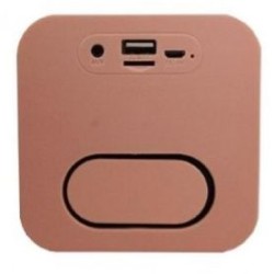 Bocina Inalámbrica Highlink Color Rosa Radio FM Lector USB Lector Micro SD Bateria Recargable Portátil Ligera TL1