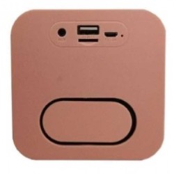 Bocina Inalámbrica Highlink Color Rosa Radio FM Lector USB Lector Micro SD Bateria Recargable Portátil Ligera TL1