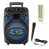Bafle Karaoke NECNON Bluetooth 8 pulgadas NB08W TWS Incluye Microfono Alambrico Control Remoto Radio FM Micro SD USB AUX 3.5MM I
