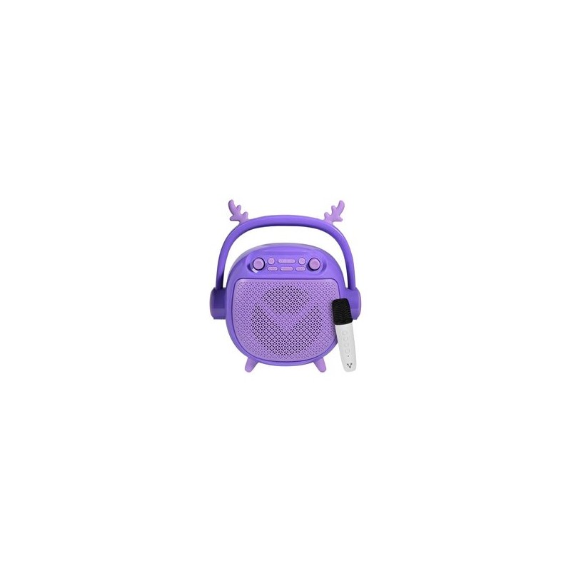 BOCINA VORAGO BSP205 BLUETOOTH / MSD / USB / 3.5MM MICRÓFONO CON MODOS DE VOZ COLOR PURPURA 6005460