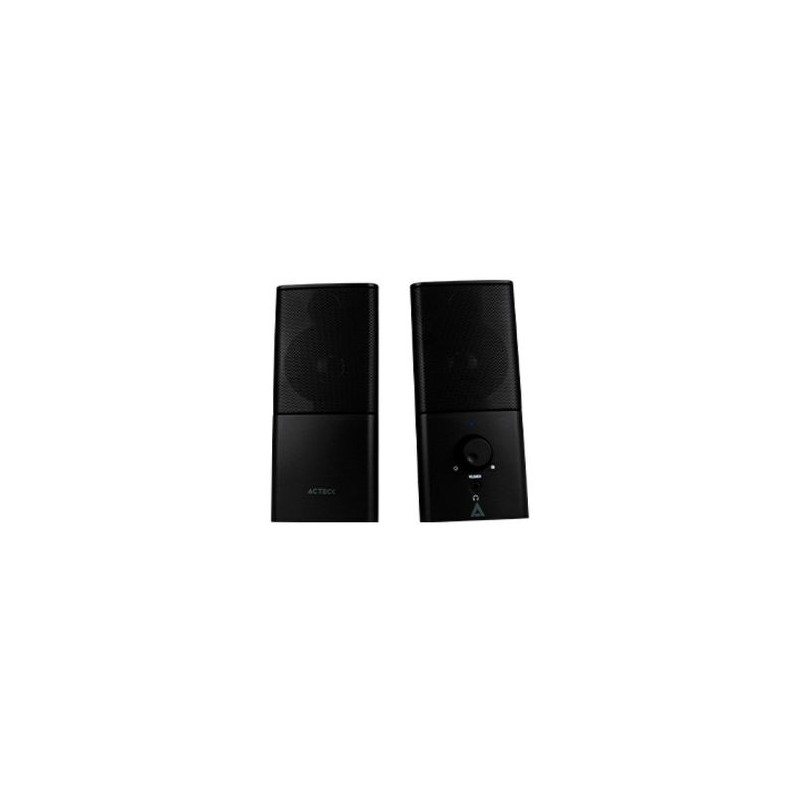 Bocinas Estéreo 2.0 ACTECK Auxiliar 3.5 MM USB Negro IMPULSE AS440 TL1