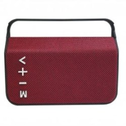 Bocina Inalámbrica Highlink Handle Roja Radio FM Lector Micro SD Bateria Recargable TL1
