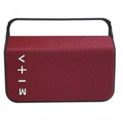 Bocina Inalámbrica Highlink Handle Roja Radio FM Lector Micro SD Bateria Recargable TL1