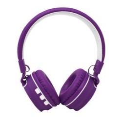 AUDIFONOS ONEAR BLUETOOTH NBH05 MEGA BASS RADIO FM MICRO SD 3.5MML MANOS LIBRES RUBBERIZED MORADO 6005460