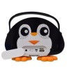 Bocina Bluetooth Karaoke Micrófono Alámbrico NBKKIDS KARAOKE BT USB AUX 3.5  RADIO FM Lector Micro SD PINGÜINO TL1