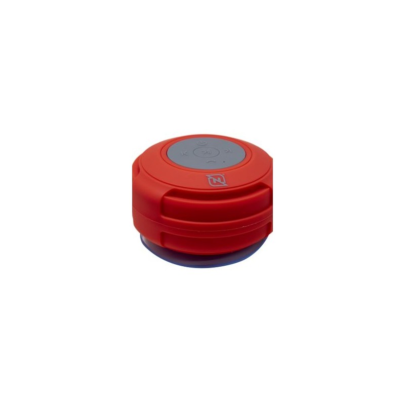 BOCINA BLUETOOTH NB03W PRO VENTOSA  RESISTENTE A SALPICADURAS IPX4 RADIO FM LECTOR MICRO SD MANOS LIBRES ROJO TL1