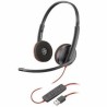 Diadema Blackwire Marca Plantronics (C3220) USBA Binaural color rojo TL1