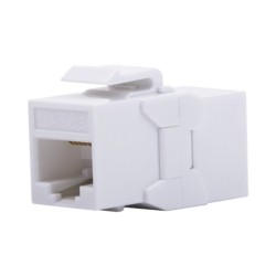 Acoplador Utp Cat6a Hembra Rj45 A Rj45 Hembra Color Blanco
