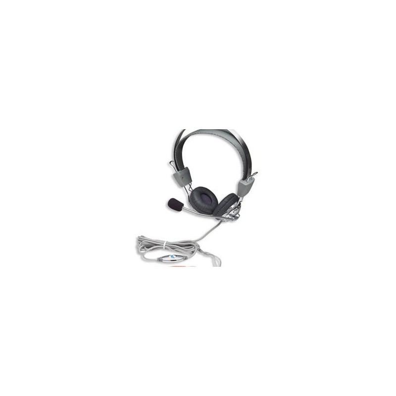 175517 Audifonos Estéreo Micrófono con extensión metálica flexible y Diadema de acero inoxidable. TL1