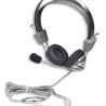 175517 Audifonos Estéreo Micrófono con extensión metálica flexible y Diadema de acero inoxidable. TL1