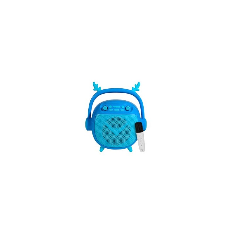 BOCINA VORAGO BSP205 BLUETOOTH / MSD / USB / 3.5MM MICRÓFONO CON MODOS DE VOZ COLOR AZUL 6005460