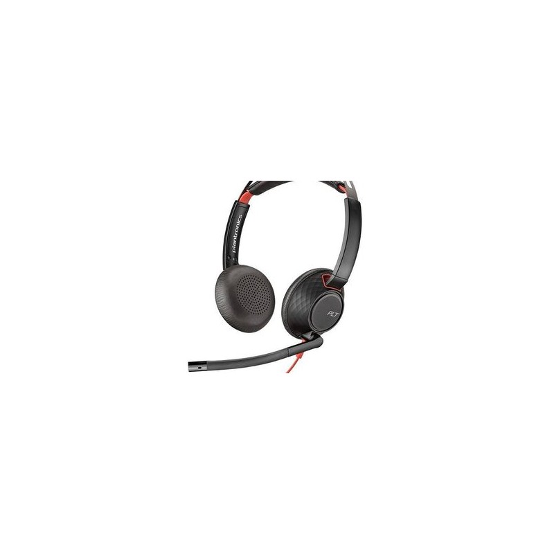 Audifonos Plantronics Poly Blackwire 5220 USBA/3.5mm Negro 100  8000 Hz binaural 6005460
