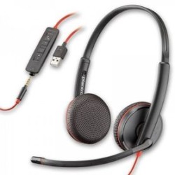 Diadema Blackwire Marca Plantronics (C3225 USBA) USBA y 3.5 mm binaural TL1