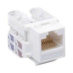 Módulo Jack Keystone Cat6 Con Terminación 110 (punchdown) Para Faceplate  Color Blanco