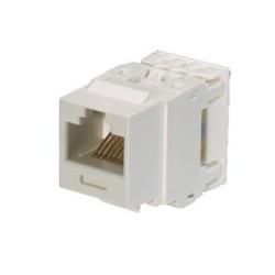 Conector Jack Estilo 110 (de Impacto) Tipo Keystone Categoria 6 De 8 Posiciones Y 8 Cables Color Blanco