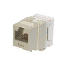 Conector Jack Estilo 110 (de Impacto) Tipo Keystone Categoria 6 De 8 Posiciones Y 8 Cables Color Blanco Mate