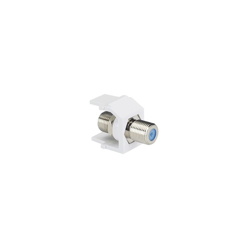Módulo Acoplador Coaxial Tipo F Keystone De 75 Ohms 3.0 Ghz Color Blanco