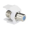 Módulo Acoplador Coaxial Tipo F Keystone De 75 Ohms 3.0 Ghz Color Blanco
