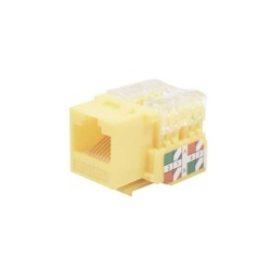 Módulo Jack Keystone Cat6 Con Terminación 110 (punchdown) Para Faceplate  Color Amarillo