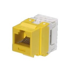 Conector Jack Estilo 110 (de Impacto) Tipo Keystone Categoria 6 De 8 Posiciones Y 8 Cables Color Amarillo