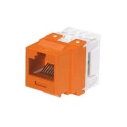 Conector Jack Estilo 110 (de Impacto) Tipo Keystone Categoria 6 De 8 Posiciones Y 8 Cables Color Naranja