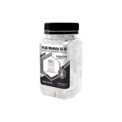 Bote Con 100 Piezas De Plug Modular Rj45 Cat6 Sin Blindaje Chapado De Oro A 30 Micras Para Durabilidad Extrema