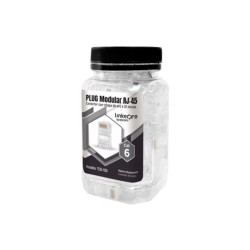 Bote Con 100 Piezas De Plug Modular Rj45 Cat6 Sin Blindaje Chapado De Oro A 30 Micras Para Durabilidad Extrema