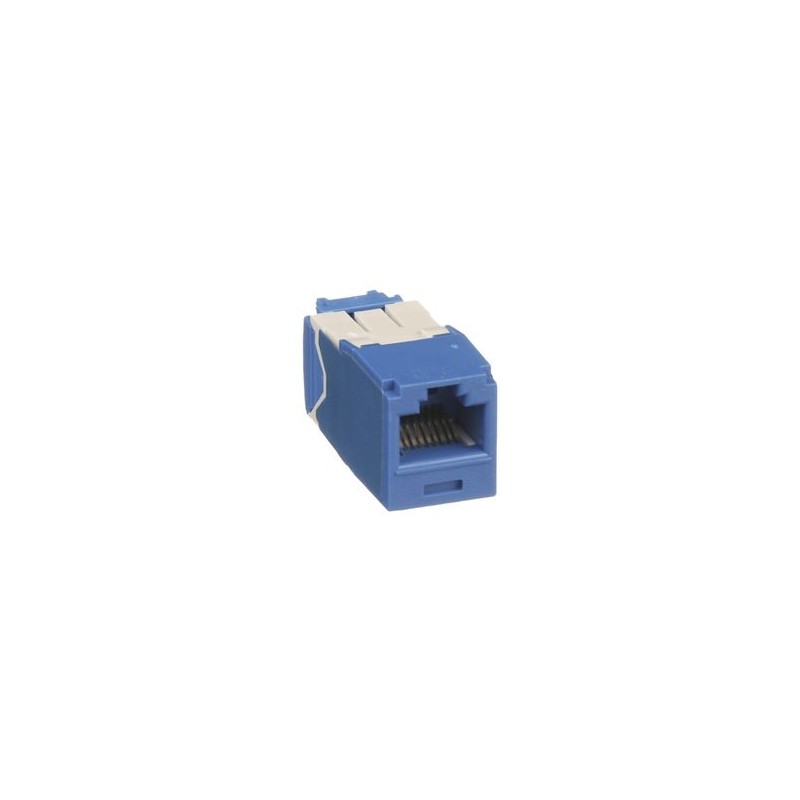 Conector Jack Rj45 Estilo Tg Minicom Categoria 6a De 8 Posiciones Y 8 Cables Color Azul