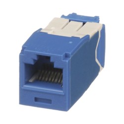 Conector Jack Rj45 Estilo Tg Minicom Categoria 6a De 8 Posiciones Y 8 Cables Color Azul