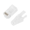 Bote Con 50 Plugs Pass Through Rj45 Cat6 Sin Blindaje Con Alivio De Tensión Incluido Chapado De Oro A 30 Micras Para Durabilidad