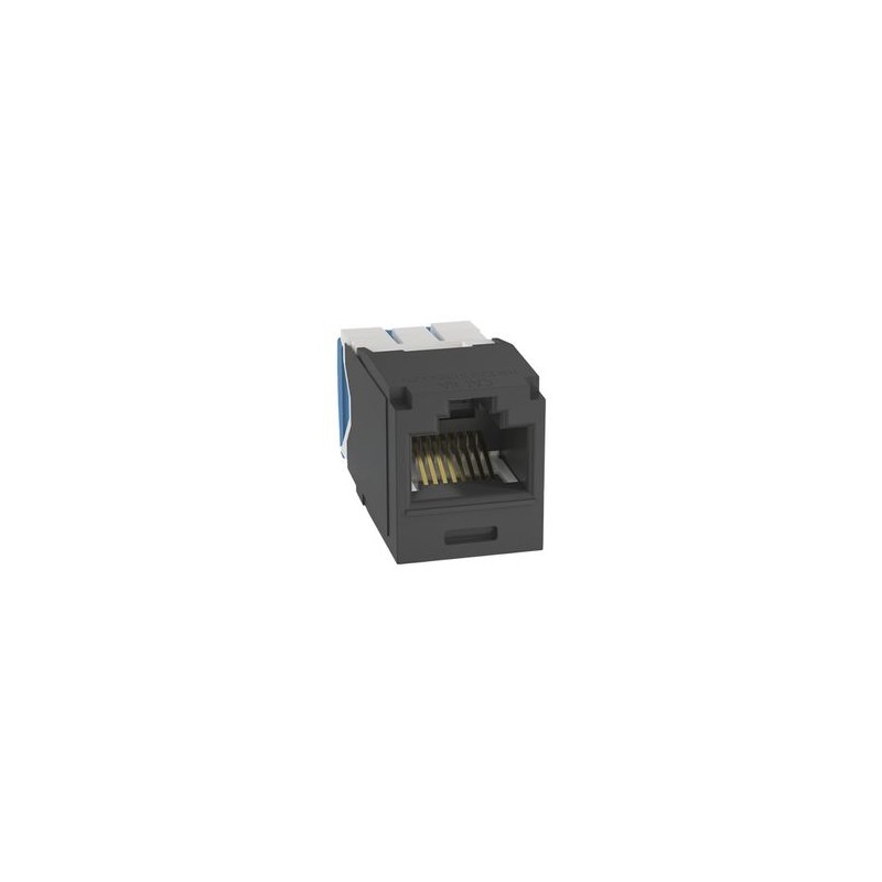 Conector Jack Rj45 Estilo Tg Minicom Categoria 6a De 8 Posiciones Y 8 Cables Color Negro