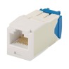 Conector Jack Rj45 Estilo Tg Minicom Categoria 6a De 8 Posiciones Y 8 Cables Color Blanco