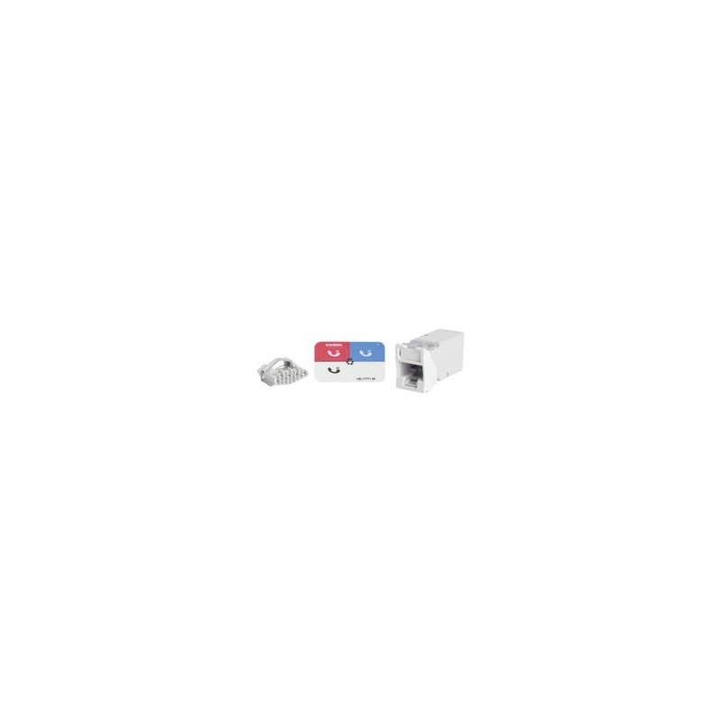 Jack Zmax Cat6a Utp Montaje Hibrido En Placa De Pared (plano Y Angulado) Color Blanco