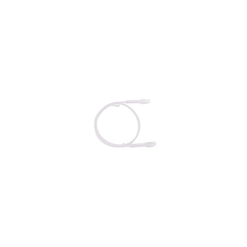 Cable De Parcheo Ultra Slim Con Bota Flexible Utp Cat6  0.5 M Blanco Diámetro Reducido