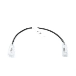 Cable De Parcheo Slim Utp Cat6  30 Cm Negro Diámetro Reducido (28 Awg)