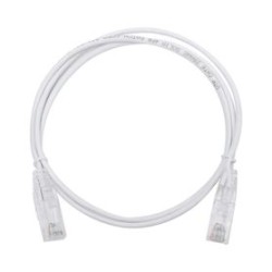 Cable De Parcheo Slim Utp Cat6  1 Metro Blanco Diámetro Reducido (28 Awg)