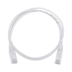 Cable De Parcheo Slim Utp Cat6  1 Metro Blanco Diámetro Reducido (28 Awg)