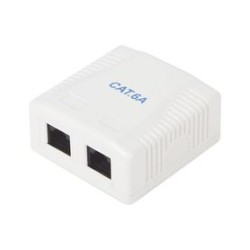 Caja De Pared Con 2 Puertos Incluye 2 Jacks Utp Cat6a