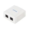 Caja De Pared Con 2 Puertos Incluye 2 Jacks Utp Cat6a