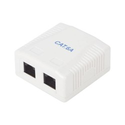 Caja De Pared Con 2 Puertos Incluye 2 Jacks Utp Cat6a