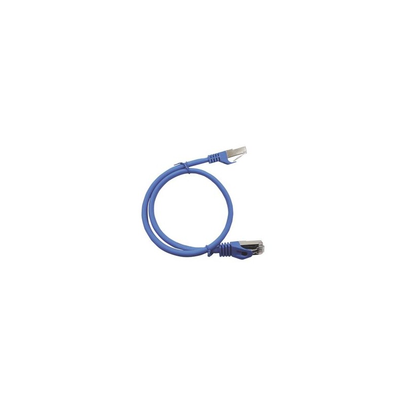 Patch Cord Cat6a 10g Blindado 1.0m ( 3.28 Ft ) Azul