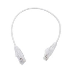 Cable De Parcheo Slim Utp Cat6  30 Cm Blanco Diámetro Reducido (28 Awg)